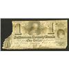 Image 1 : Watertown County Bank, 1843 Obsolete Banknote.