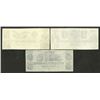 Image 2 : Presidents Bank, 1852 Remainder Obsolete Banknote Trio.