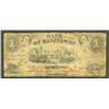 Image 1 : Bank of Manitowoc, 18xx (1850's) Issued Obsolete Banknote Rarity.