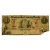 Image 1 : Waukesha County Bank, July 16th, 1855 with $50,000 Capitalization, Issued Obsolete Banknote.