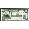 Image 1 : Yonkers National Bank, Yonkers, NY, $10 1902 DB, Ch# E 9825 Serial # 1A  Banknote.