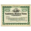 Image 1 : California Mineral Water Co., ca.1910 Specimen Stock