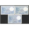 Image 1 : Banque de France 1926-1940 Group of 3 Issued Bank Notes