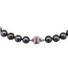 Image 2 : 14KT White Gold 10mm-13mm Tahitian Cultured Black Pearl Necklace