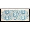 Image 2 : 1863 $5 The Confederate States of America Note