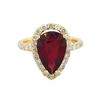 Image 2 : 14KT Yellow Gold 5.43ct Ruby and Diamond Ring