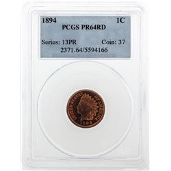 1894 Indian Head Cent Coin PCGS PR64 RD