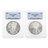 Image 1 : Set of (2) 2009 $1 American Silver Eagle Coins PCGS MS70