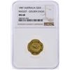 Image 1 : 1987 $25 Australian Nugget Golden Eagle Coin NGC MS68