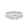 Image 2 : 14KT White Gold EGL 0.88ctw Diamond Engagement Ring