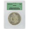 Image 1 : 1878-CC $1 Morgan Silver Dollar Coin PCGS Graded MS63