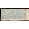 Image 2 : 1864 $5 The Confederate States of America Note