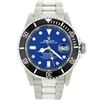 Image 1 : Mens Rolex Stainless Steel Date Submariner Watch with Blue Diamond Dial