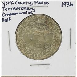 1936 York County, Maine Tercentenary Commemorative Half Dollar Coin