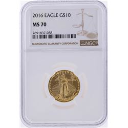 2016 $10 American Gold Eagle Coin NGC Graded MS70