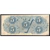 Image 2 : 1863 $5 The Confederate States of America Note