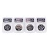 Image 2 : Set of (4) 2012 Lydian Mint .999 Silver 1 Troy Ounce Coins NGC Certified