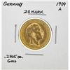 Image 1 : 1909A Germany 20 Mark Gold Coin