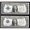 Image 1 : Set of (2) 1928A $1 Silver Certificate Notes Consecutive Serials