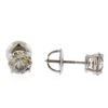 Image 2 : 14KT White Gold 1.51ctw. Diamond Stud Earrings