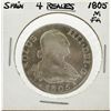 Image 1 : 1805 MFA Spanish 4 Reales Silver Coin