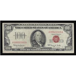 1966 $100 United States Note Red Seal Note