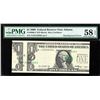 Image 1 : 2009 $1 Federal Reserve Note Atlanta Misalignment ERROR PMG 58EPQ