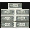 Image 2 : Lot of (7) Consecutive 1995 $1 Federal Reserve STAR Note CU