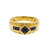 Image 2 : 14KT Yellow Gold 0.72ct. Blue Sapphire and Diamond Ring
