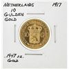 Image 1 : 1917 Netherlands 10 Goulden Gold Coin