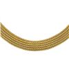 Image 2 : 14KT Yellow Gold 6 Row Mesh Rope Chain Necklace