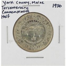 1936 York County, Maine Tercentenary Commemorative Half Dollar Coin