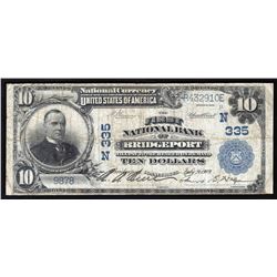 1909 $10 First National Bank of Bridgeport Currency Note