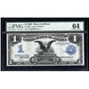 Image 1 : 1899 $1 Black Eagle Silver Certificate Note PMG 64 Choice Uncirculated