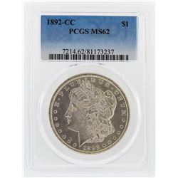 1892-CC $1 Morgan Silver Dollar Coin PCGS Graded MS62