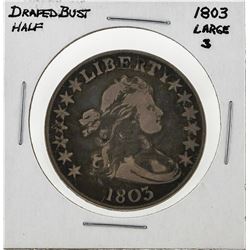 1803 Large 3 Draped Bust Half Dollar Silver Coin