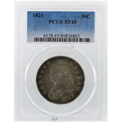 1821 Capped Bust Half Dollar Coin PCGS XF45