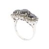 Image 3 : 14KT White Gold 4.87ctw Fancy Black and White Diamond Ring