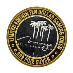 .999 Silver The Mirage Las Vegas, Nevada $10 Casino Gaming Token Limited Edition