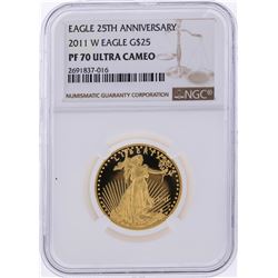 2011-W $25 American Gold Eagle Coin NGC Graded PF70 Ultra Cameo