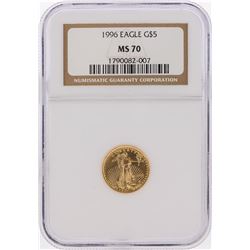 1996 $5 American Gold Eagle Coin NGC Graded MS70