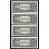 Image 2 : Lot of (4) Consecutive 1995 $1 Federal Reserve STAR Note CU