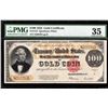 Image 1 : 1922 $100 Gold Certificate Note PMG VF35