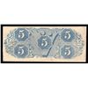 Image 2 : 1863 $5 The Confederate States of America Note
