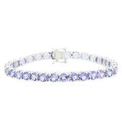 14KT White Gold 14.68ctw Tanzanite Bracelet