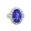 Image 2 : 18KT White Gold GIA 6.56ct Tanzanite and Diamond Ring