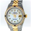 Image 1 : Gents Rolex Two Tone String Diamond MOP and Sapphire Datejust Wristwatch