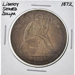 1872 $1 Liberty Seated Silver Dollar Coin