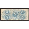 Image 2 : 1863 $5 The Confederate States of America Note