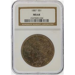 1887-S $1 Morgan Silver Dollar NGC Graded MS64